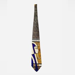 Egyptian Themed Tie with Blue and Gold Accents